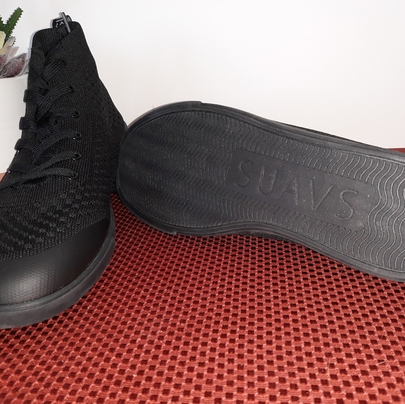 NEW Suavs "Legacy" Black Hi Top Ultrasoft Shoes - Picture 6 of 8
